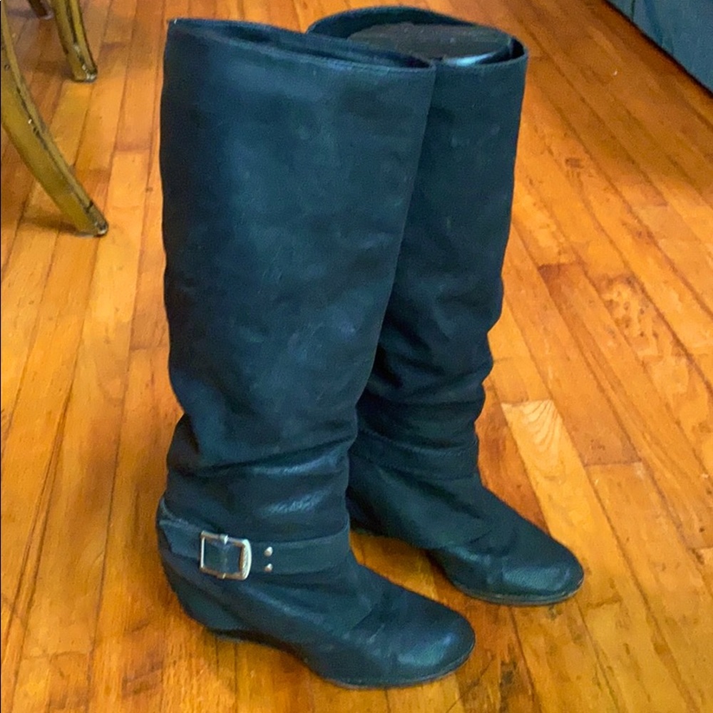 Vince camuto black leather boots